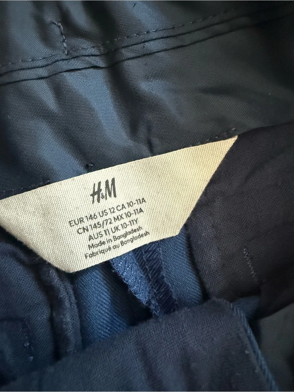 H&M Boys Size 12 Blue Two-Piece Suit Jacket & Pants
